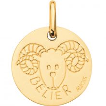 Médaille Zodiaque bélier 14 mm (or jaune 750°)  par Maison Augis