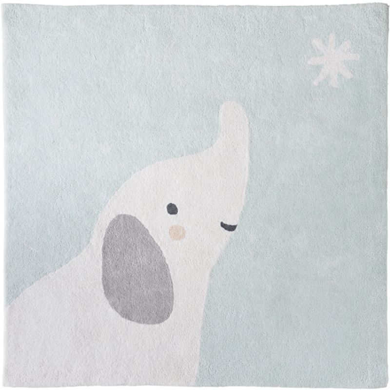 Tapis carré Eléphant Anna & Milo (120 x 120 cm) Noukie's