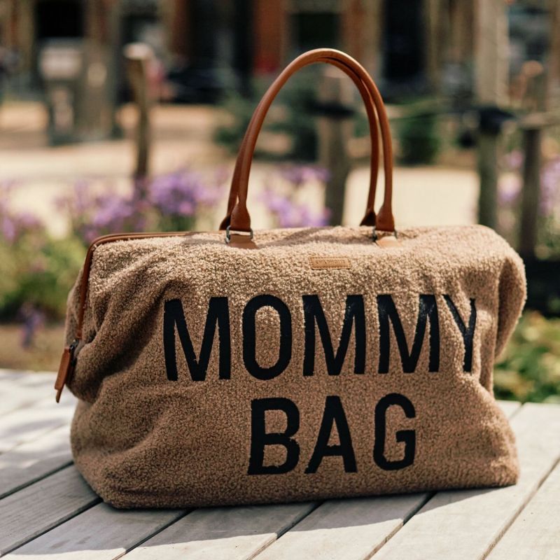 Sac à langer Mommy Bag Signature Teddy Soft Brown Childhome Ambiance 3