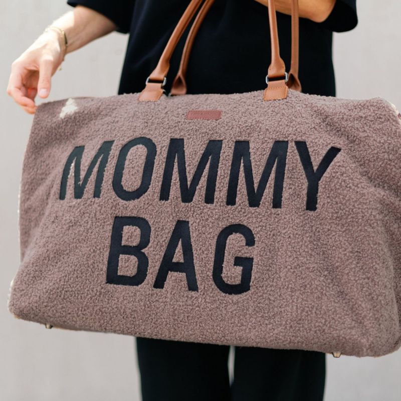 Sac à langer Mommy Bag Signature Teddy Soft Brown Childhome Ambiance 8