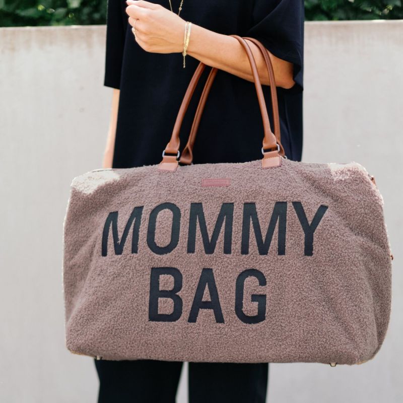 Sac à langer Mommy Bag Signature Teddy Soft Brown Childhome Ambiance 9