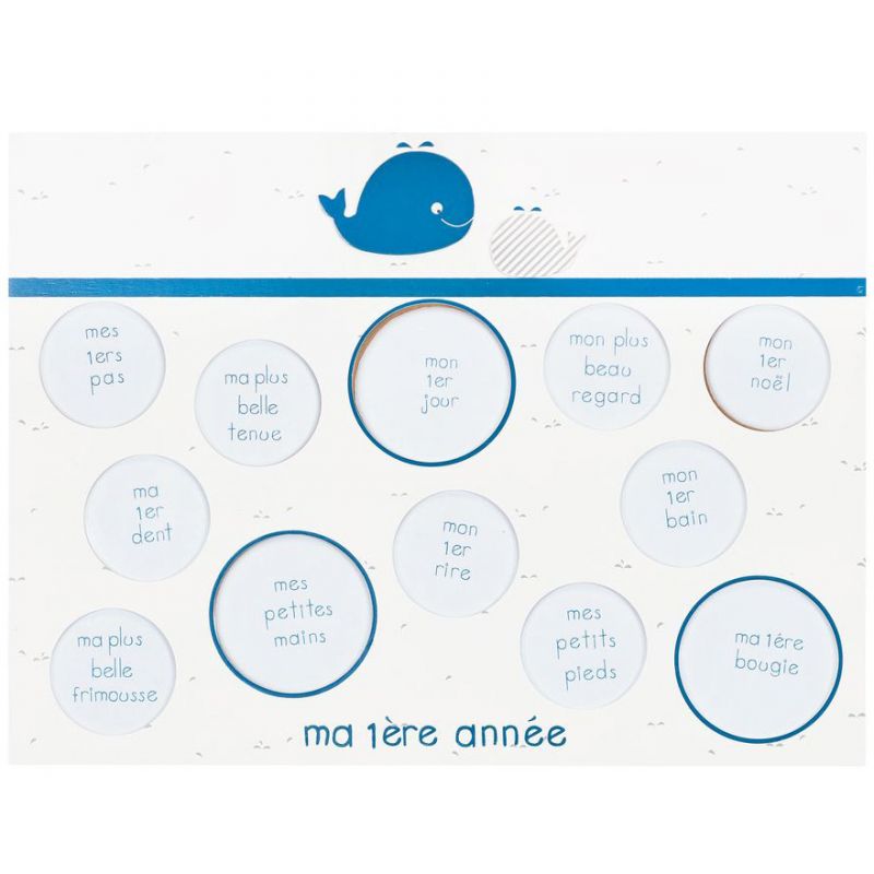 Pêle-mêle photos Ma première année Blue baleine Sauthon