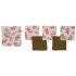 Lot de 5 lingettes avec pochette fleurs et fougère (10x10 cm) - BB & Co Lot de 5 lingettes avec pochette fleurs et fougère (10x10 cm) - BB & Co