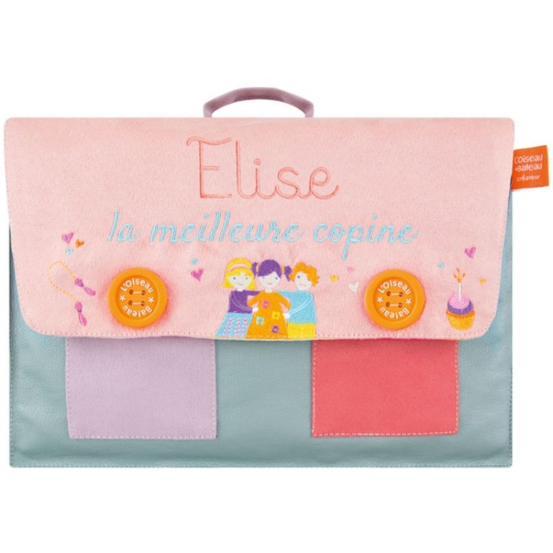 Cartable La meilleure copine (personnalisable) L'oiseau bateau