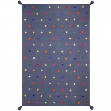 Tapis gris étoiles multicolores (110 x 160 cm)  par AFKliving