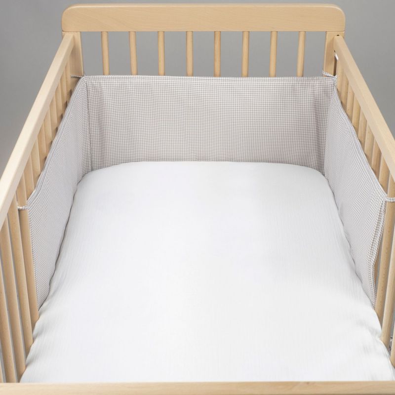 Tour de lit Little Bloom Vichy Gris (120x60 cm) Pasito a pasito Produit 3