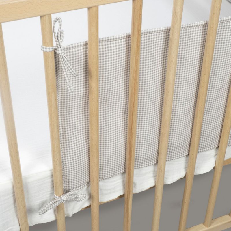 Tour de lit Little Bloom Vichy Gris (120x60 cm) Pasito a pasito Produit 4