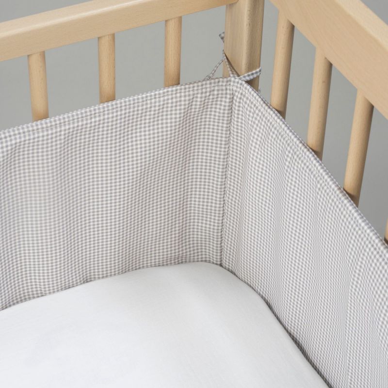 Tour de lit Little Bloom Vichy Gris (120x60 cm) Pasito a pasito Produit 5