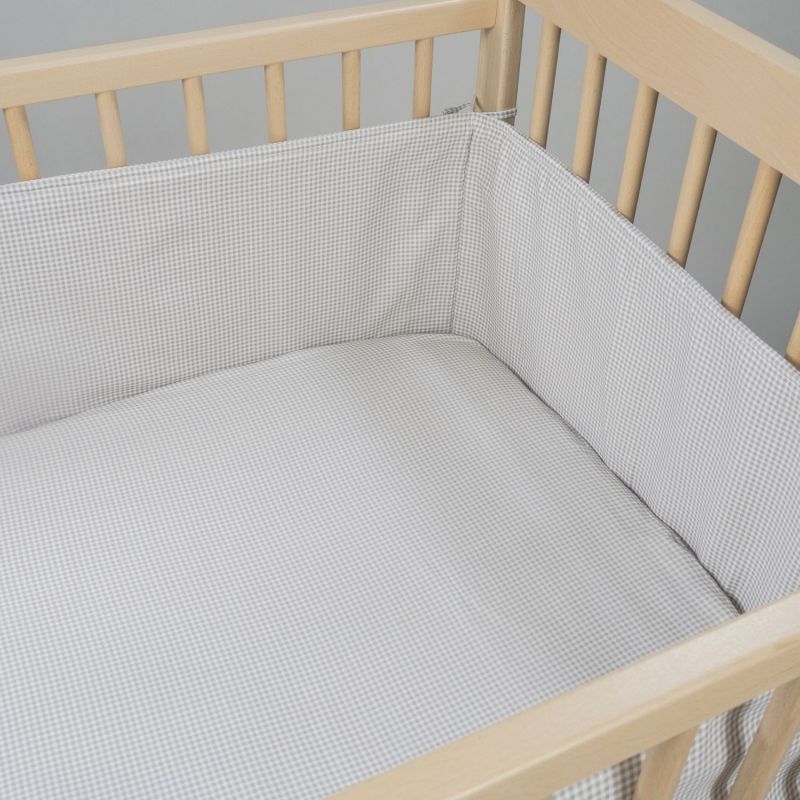 Tour de lit Little Bloom Vichy Gris (120x60 cm) Pasito a pasito Produit 6