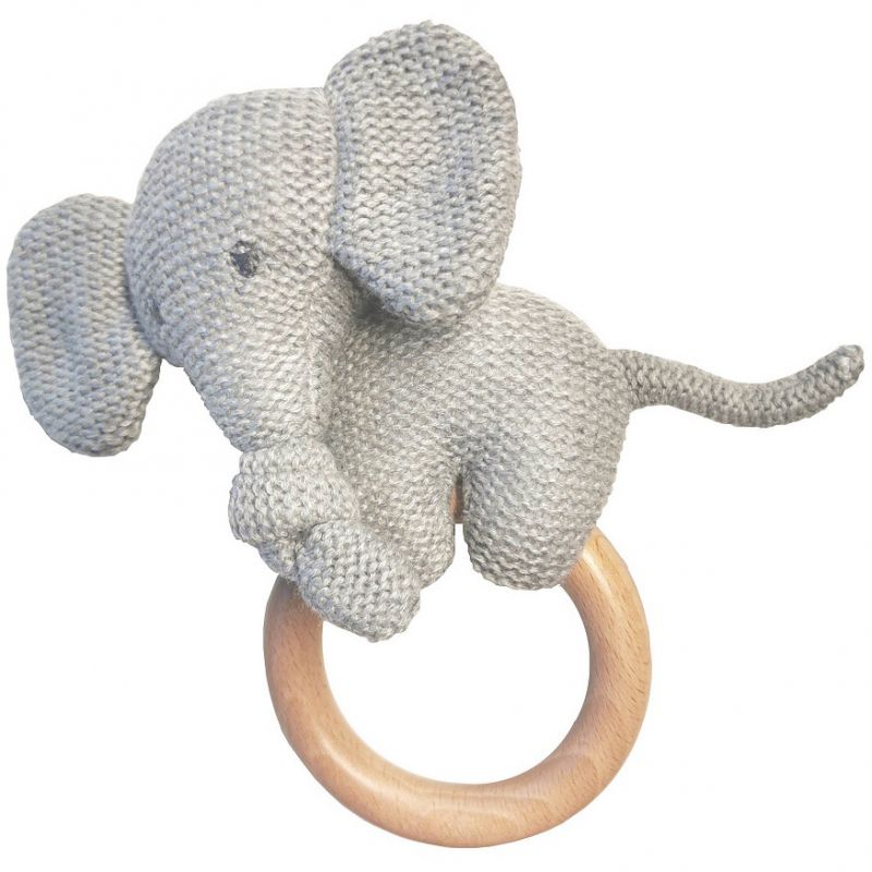 Anneau de dentition en bois Tembo l'éléphant Nattou