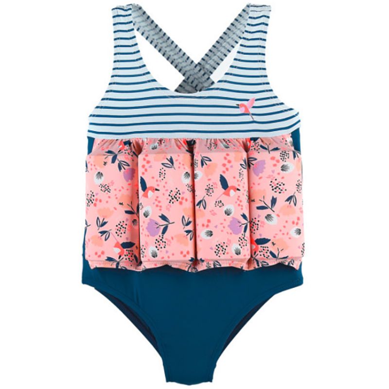 Maillot de bain bouée imprimé fleuri rose (12 mois) Archimède