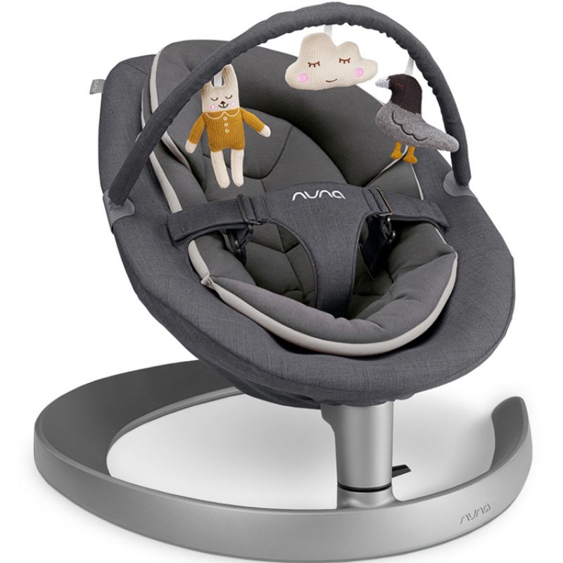 Transat Leaf Grow avec arche de jeux Granite gris Nuna