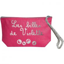 Pochette à billes rose (personnalisable)  par Les Griottes