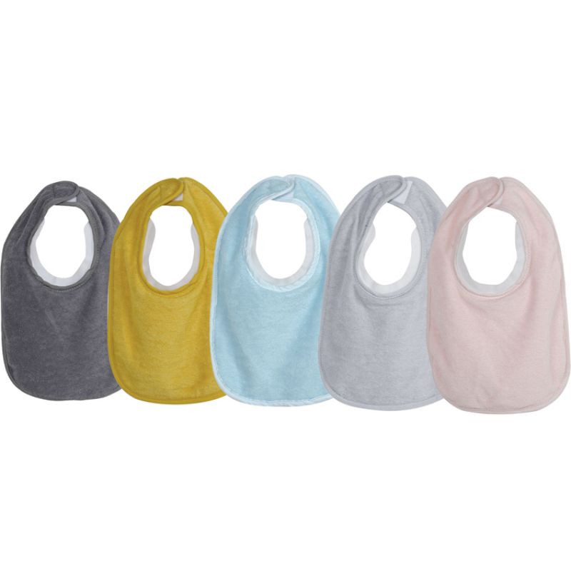 Lot de 5 bavoirs à velcro Bib'up Trois Kilos Sept