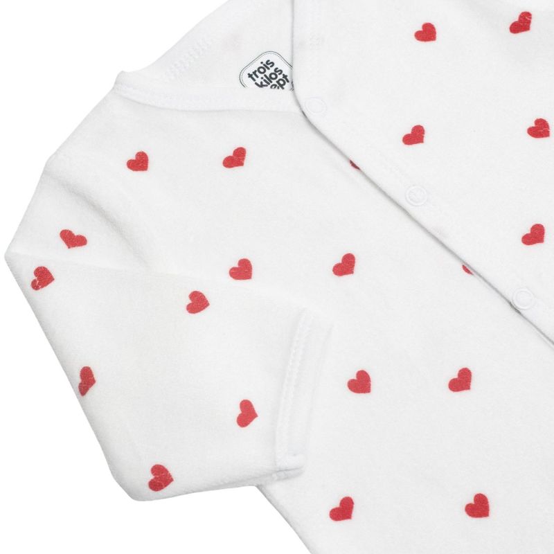 Pyjama Cœurs Rouges (prématuré) Trois Kilos Sept Produit 5