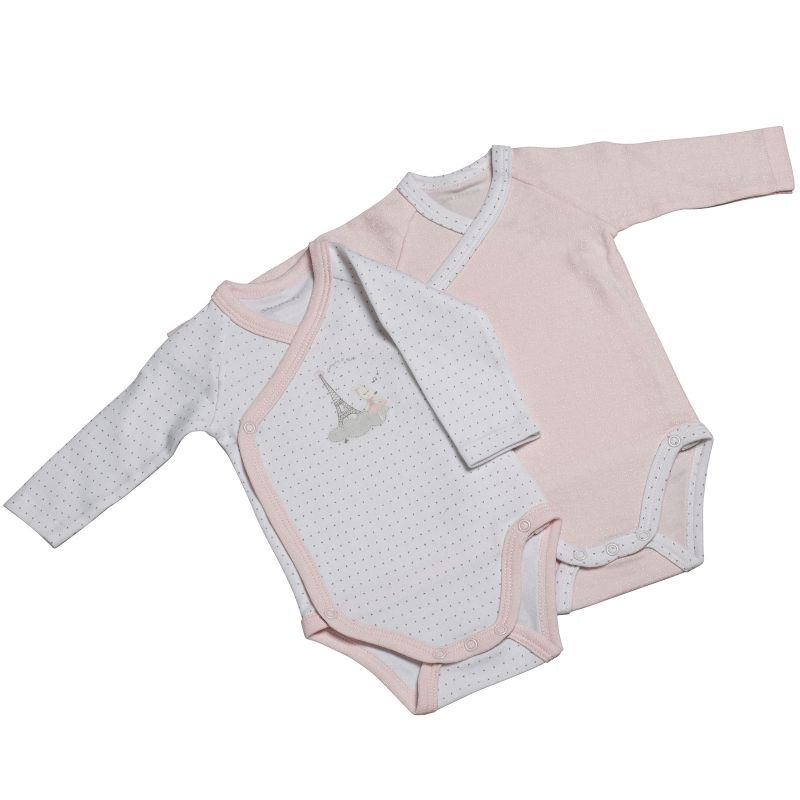 Lot de 2 bodies croisés manches longues Lilibelle (1 mois : 54 cm) Sauthon