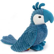 Peluche Les Ptipotos Répétou le perroquet bleu (22 cm)  par Les Déglingos