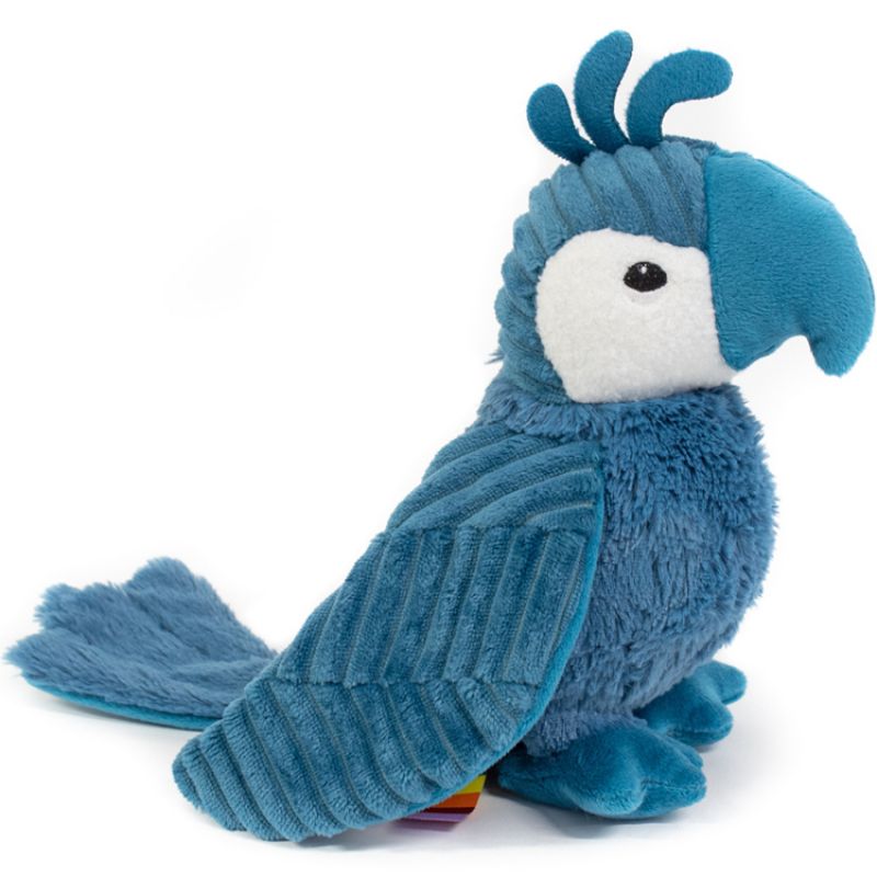 Peluche Les Ptipotos Répétou le perroquet bleu (22 cm) Les Déglingos