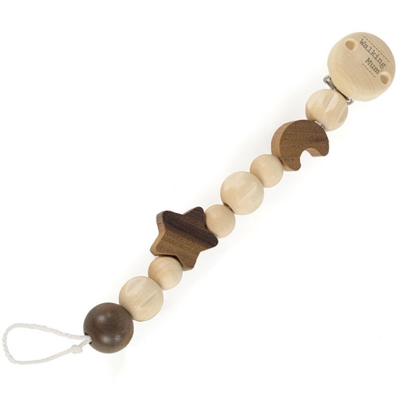 Attache sucette en bois Gaby nature Walking Mum