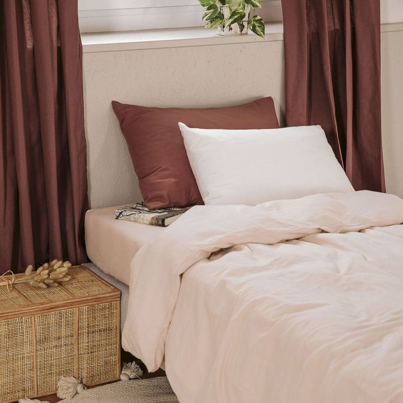 Taie d'oreiller pur coton Terracotta (40 x 60 cm) Kadolis Ambiance 3