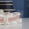 Lot de 3 mini langes Madeleine et Rivoli (36 x 36 cm)  par Maison Charlotte