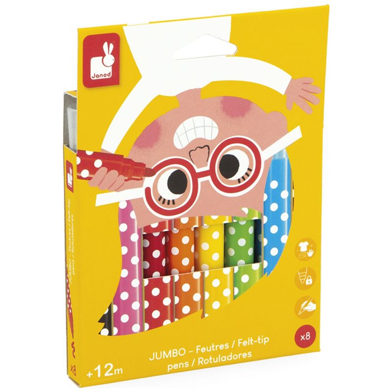Lot de 8 feutres Jumbo Janod Produit 1