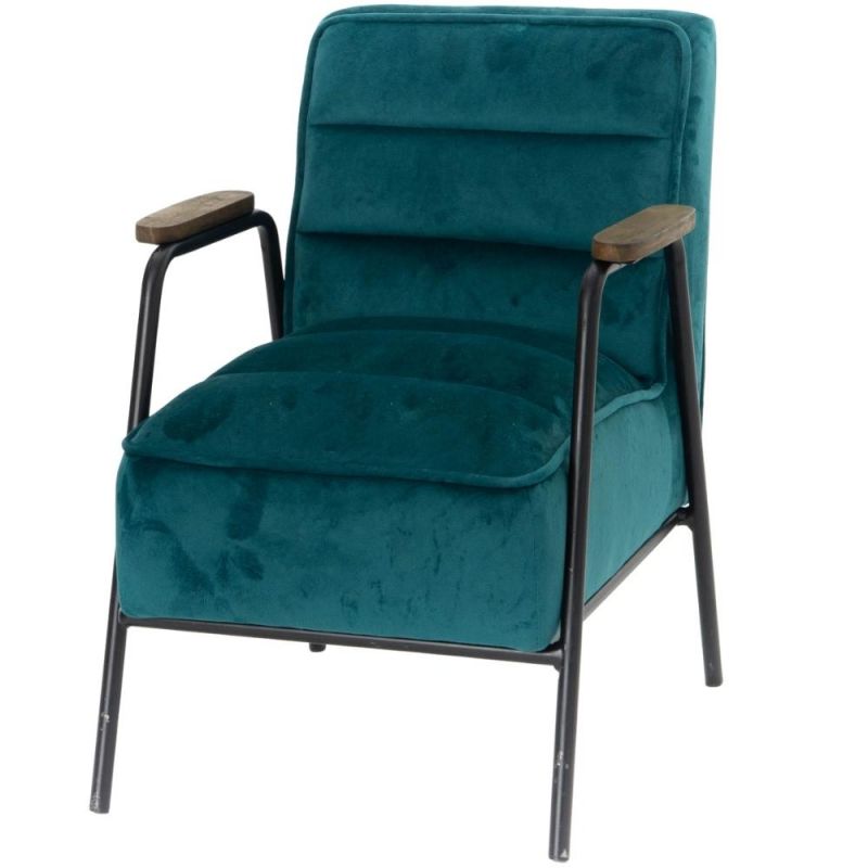 Fauteuil en velours pour enfant beu Amadeus Les Petits