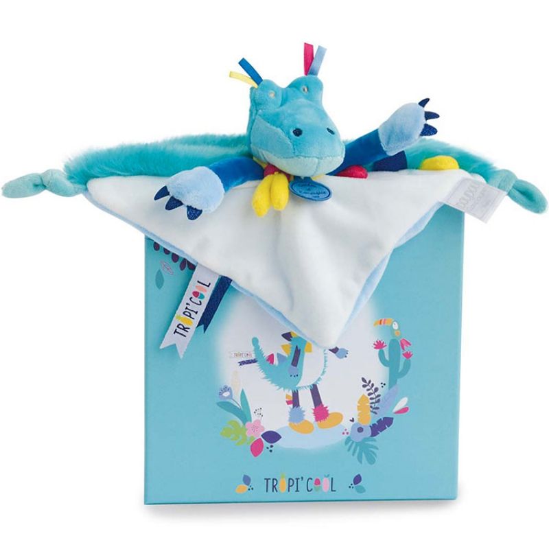 Doudou plat Tropi'cool Crocodile (22 cm) Doudou et Compagnie