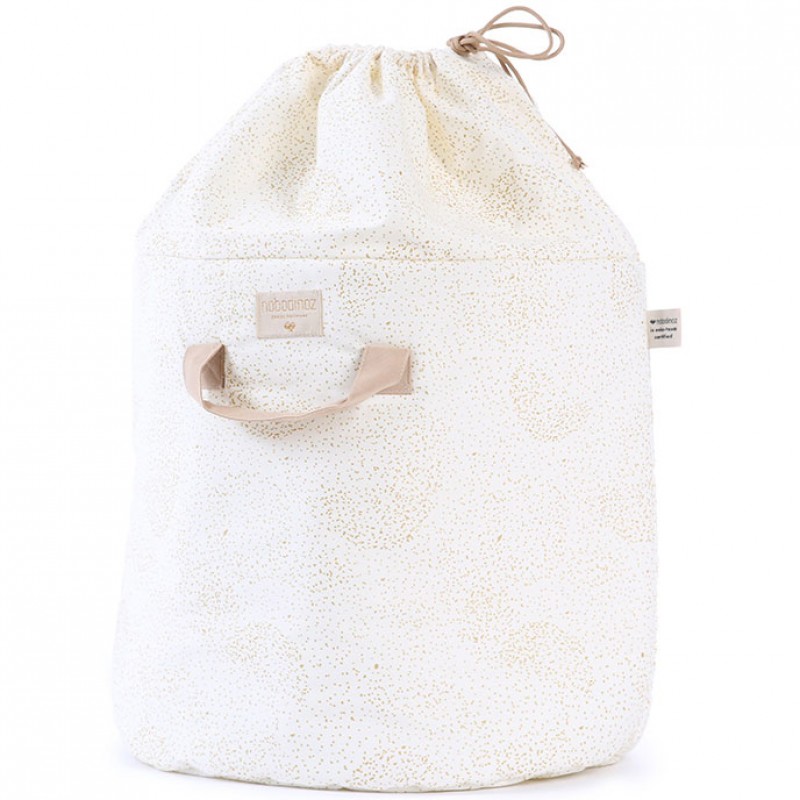Sac à jouets Bamboo Gold bubble White Nobodinoz