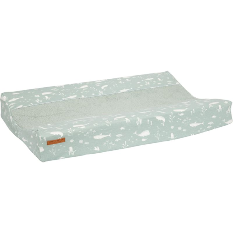 Housse de matelas à langer Ocean mint (44 x 72 cm) Little Dutch