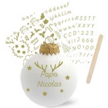 Boule de Noël DIY Décalco  par Baubels