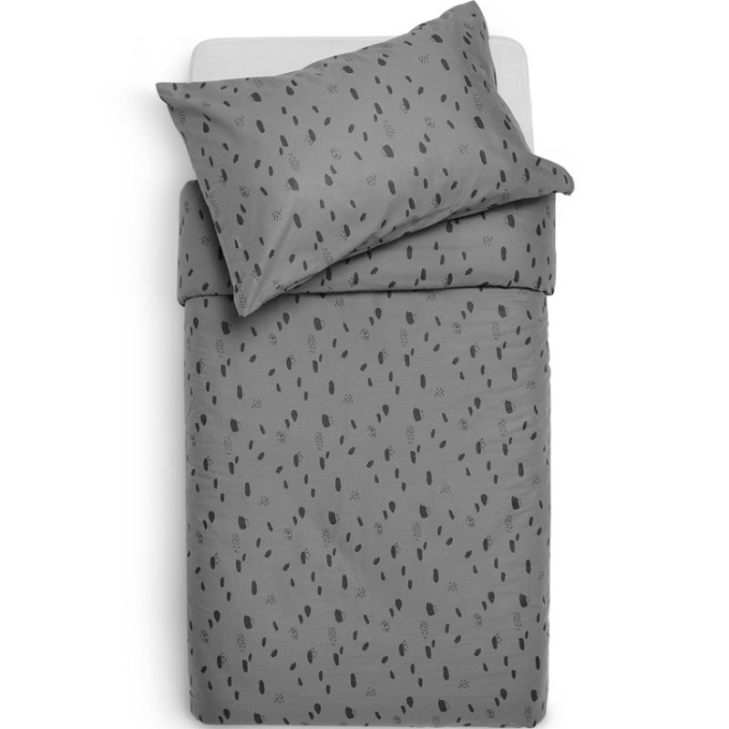 Housse de couette + taie d'oreiller Spot Storm Grey (100 x 140 cm) Jollein