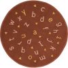 Tapis Alphabet rond terracotta (135 x 135 cm) - AFKliving