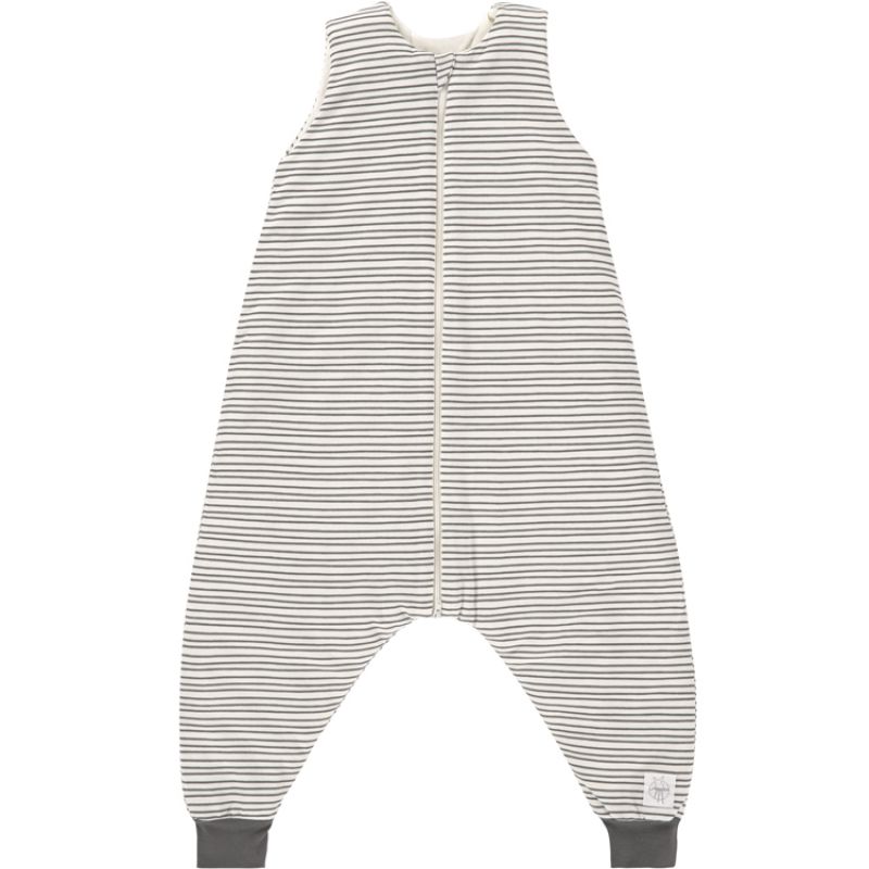 Combinaison pour dormir en coton bio rayé gris (1-2 ans) Lässig
