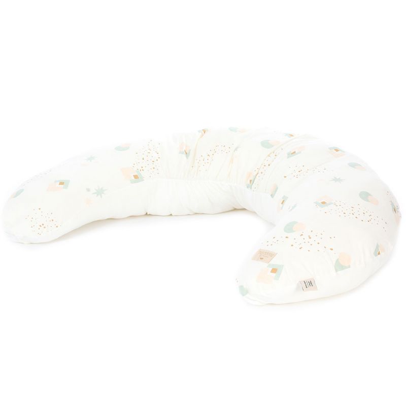 Coussin d'allaitement Luna Aqua eclipse White Nobodinoz