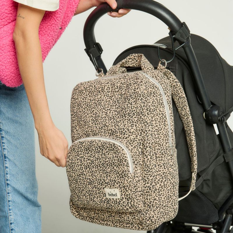 Sac à dos à langer Léopard beige BEBEL Ambiance 4