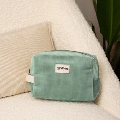 Trousse de toilette Leon Velours Vert d'eau - Hindbag