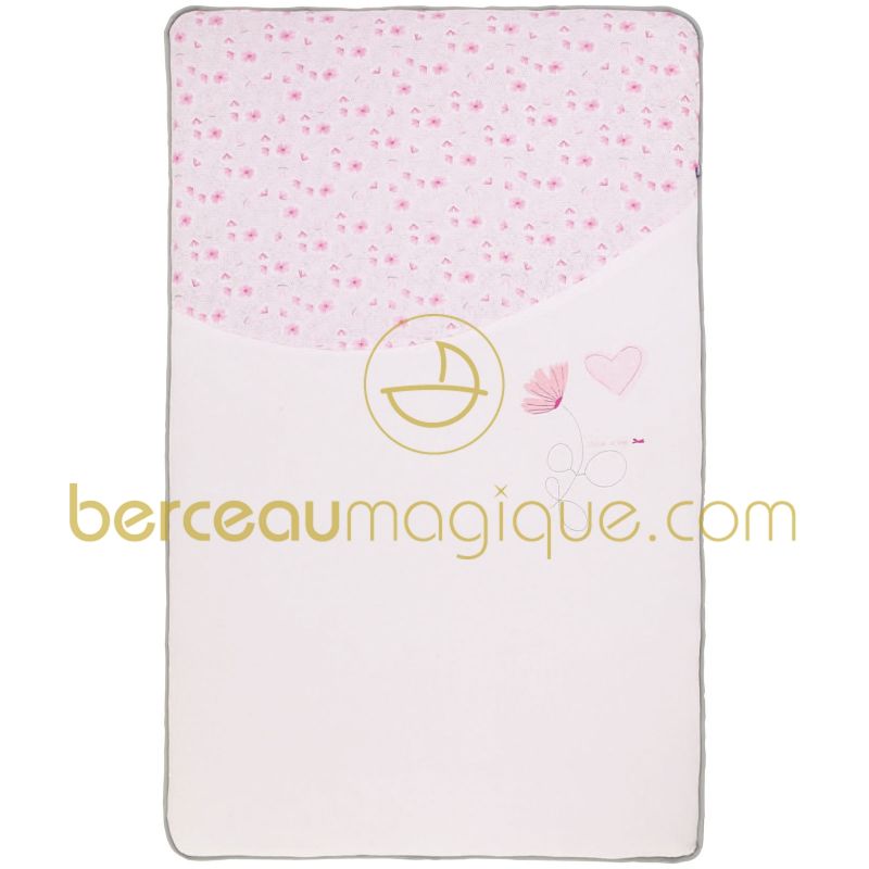 Couvre lit Aquarelle rose (pour lit 60 x 120 cm) Sucre d'orge