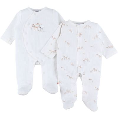 Lot de 2 pyjamas Jersey Zèbre (6 mois)