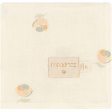 Lange en coton bio Baby Love fleur Blossom (70 x 70 cm)  par Nobodinoz
