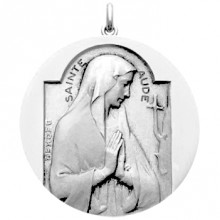 Médaille Sainte Aude (or blanc 750°)  par Becker