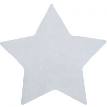 Tapis coton forme étoile coloris gris (100 x 95 cm)  par Lilipinso