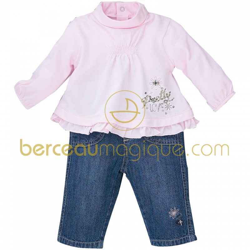 Ensemble T-shirt et jean En douceur (24 mois) Sucre d'orge