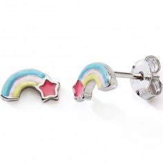 Boucles d'oreilles Arc-en-ciel (argent) - Baby bijoux