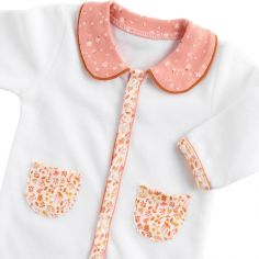 Pyjama chaud à col floral Esmée (naissance)