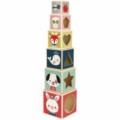 Cubes empilables baby forest (6 cubes)
