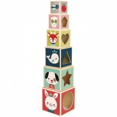 Cubes empilables baby forest (6 cubes)