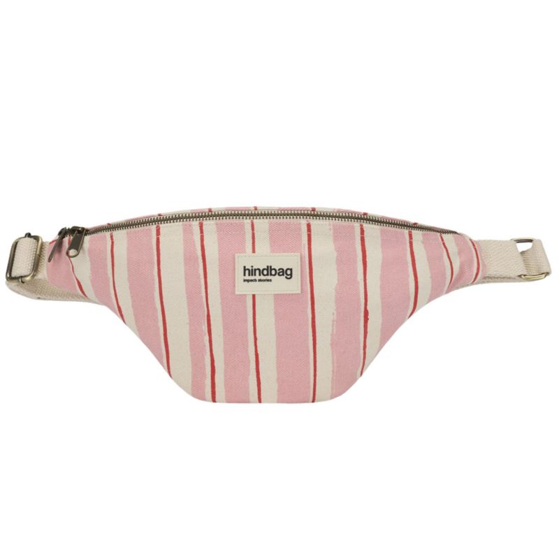 Sac banane Olivia Rayures Larges Rose Hindbag Produit 1