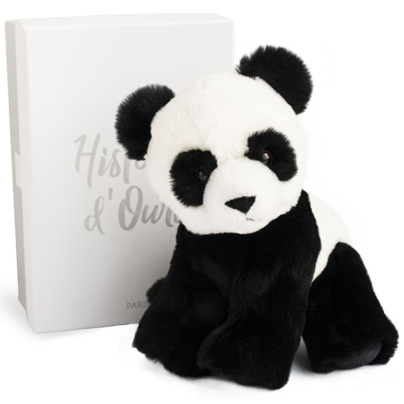 Coffret peluche Panda Les animaux des grands espaces (23 cm) Histoire d'Ours
