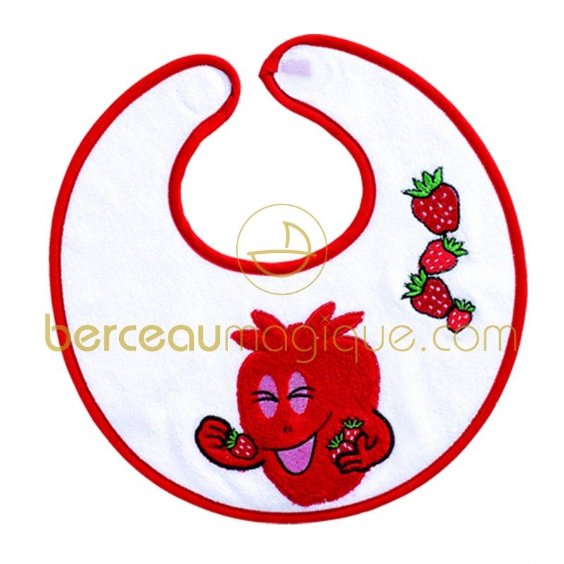 Bavoir naissance pouet pouet Barbapapa fruits rouge Babycalin